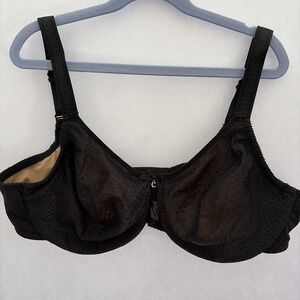 Chantelle C18910 40C Black Lace Lined Underwire Bra Full Coverage